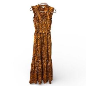 THML Snake Print Maxi Dress - Brown and Tan